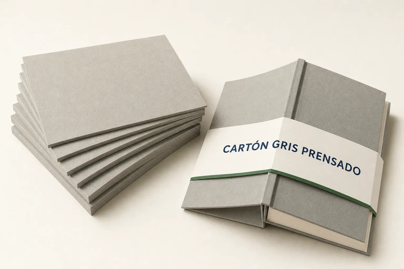 Cartón gris prensado